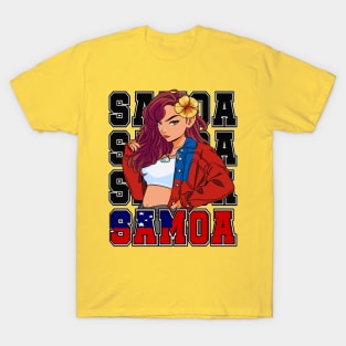 Samoa Girl Samoan Polynesian Islands Aloha T-Shirt